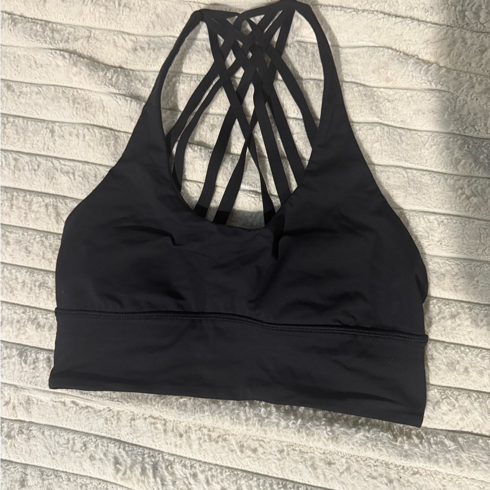 Lululemon Athletica Black Strappy Sports Bra